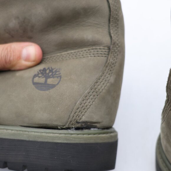 Timberland 6-inch Premium Waterproof Gray Boots Men US Size 12 M A6898 - Picture 10 of 12